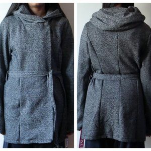 Merona Womens Hooded Fleece Wrap Coat with Belt